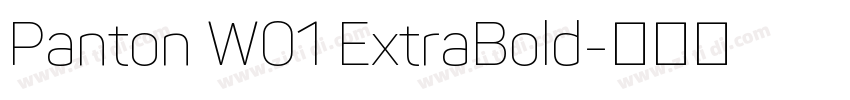 Panton W01 ExtraBold字体转换